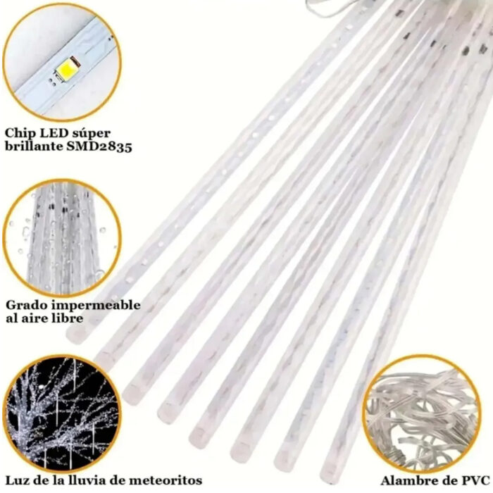 Luces Meteoro Blanco Cálido (5Mts) - Imagen 9